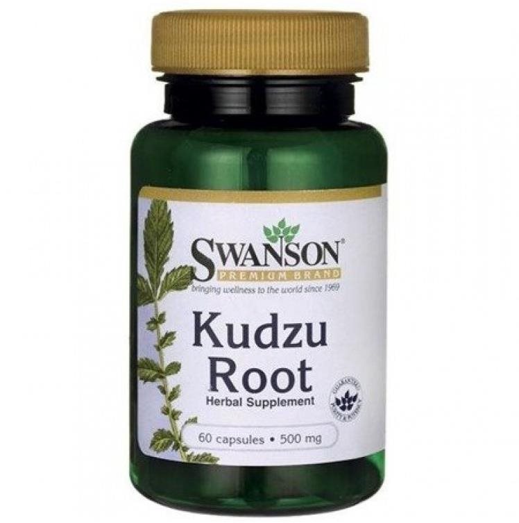 Swanson Kudzu Root (Kuzu kořen), 500 mg, 60 kapslí Doplněk stravy