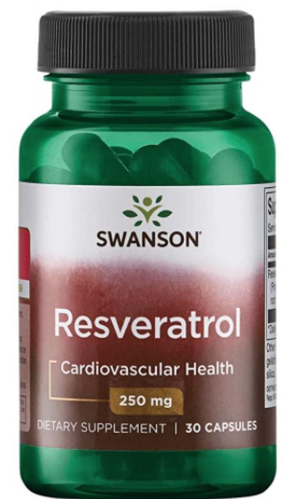 Swanson Resveratrol, 250 mg, 30 kapslí Doplněk stravy