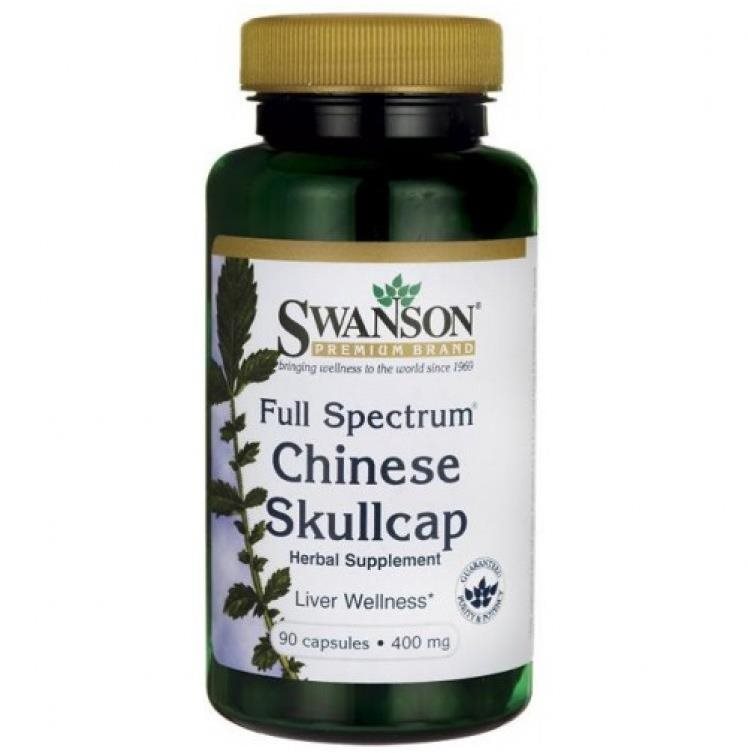 Swanson Full Spectrum Chinese Skullcap (Šišák bajkalský), 400mg, 90...