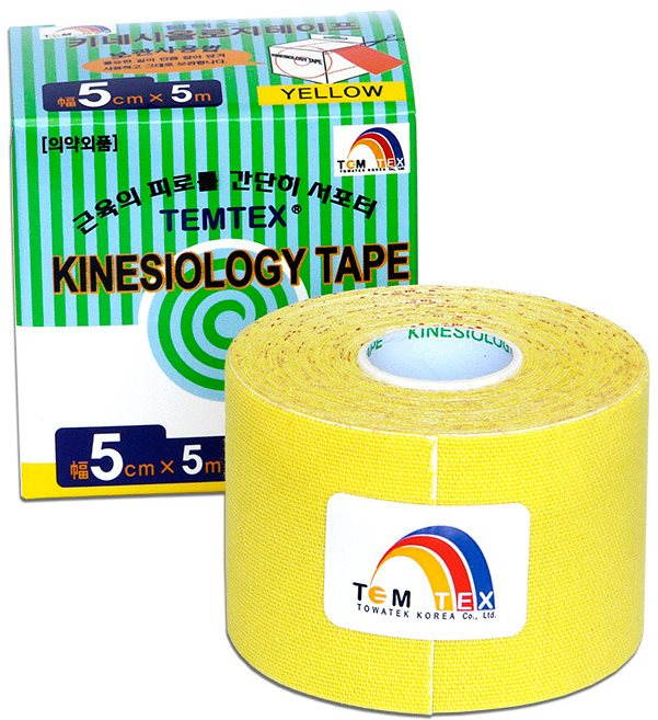 Temtex tape Classic sárga 5 cm Kineziológiai tapasz