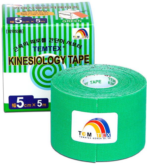 Temtex Tourmaline zöld 5 cm-es kineziológiai szalag Kineziológiai...