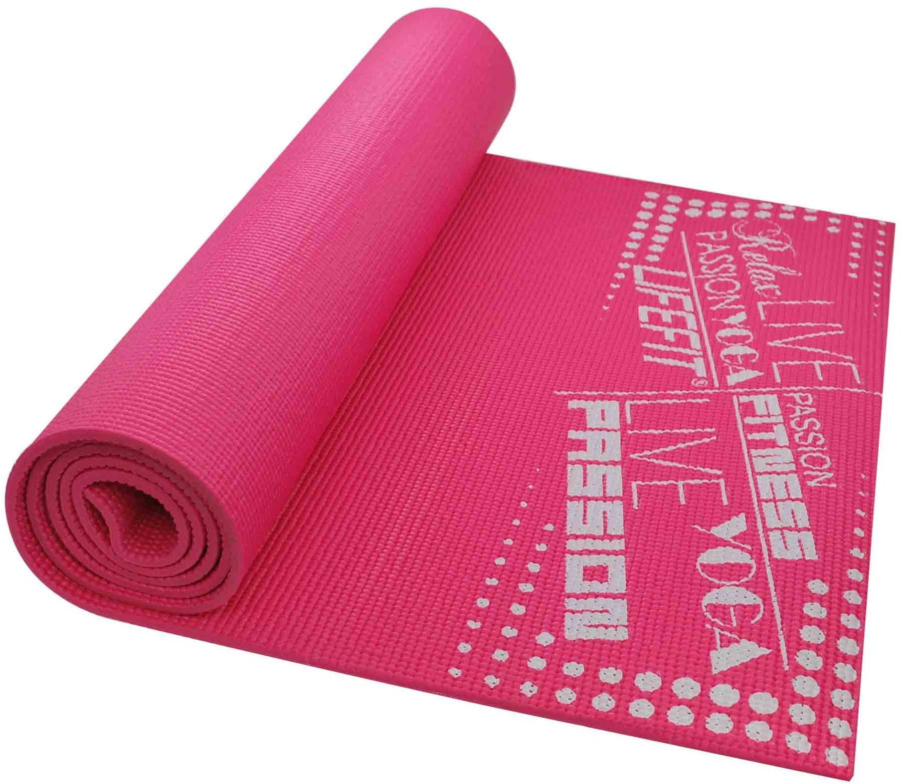 LifeFit Slimfit gymnastická svetlo ružová Podložka na cvičenie