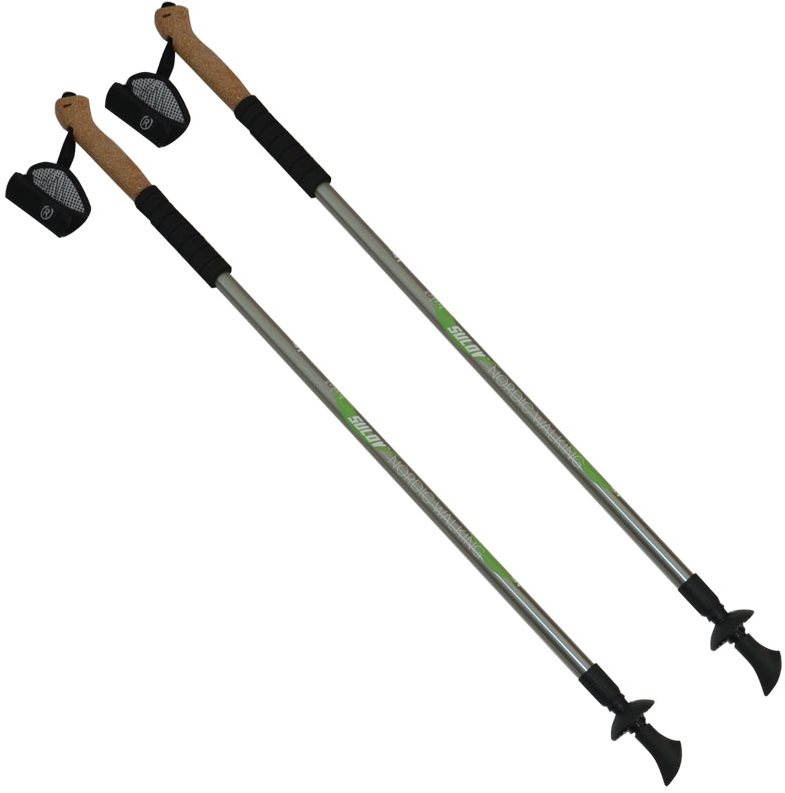 SULOV NORDIC WALKING, 2-dielne zelené Nordic walking palice
