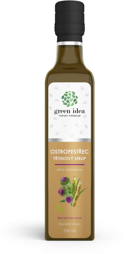 GREEN IDEA Ostropestřec sirup - třtinový 250 ml Ostropestřec