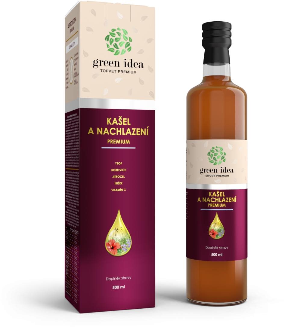 GREEN IDEA Kašel a nachlazení premium 500 ml Doplněk stravy