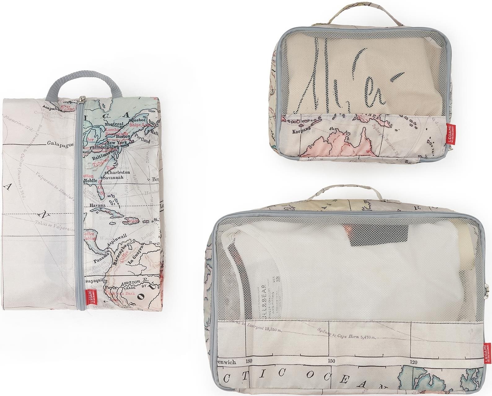 Legami Travel Organiser Set of 3 Travel Bags Packing Cubes