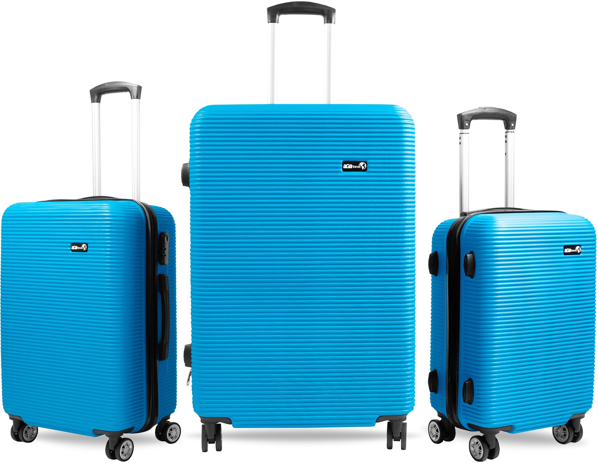 Aga Travel Súprava cestovných kufrov MR4651 Svetlo modrá Sada kufrov