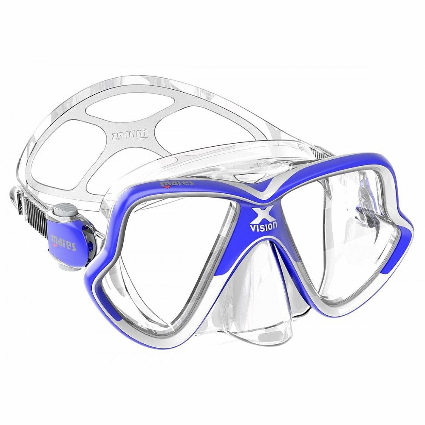 Mares X-Vision Mid 2.0, transparentná/modrá Potápačské okuliare