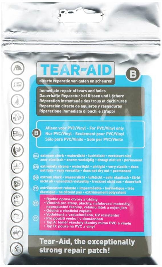 Lerko Sport Samolepicí záplata TEAR-AID typ B na PVC Lepenie