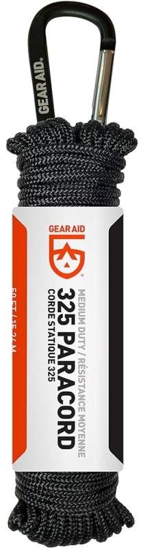 Gear Aid Šňůra 325 Paracord Black Karabina