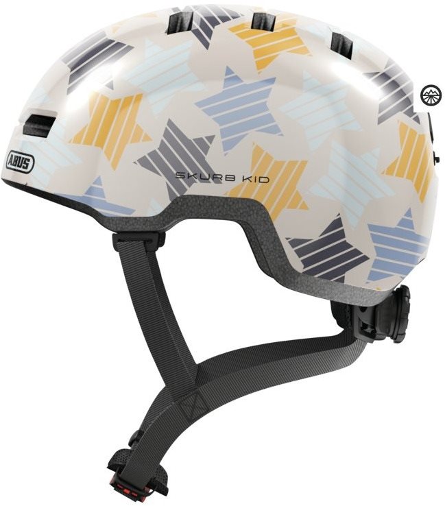 ABUS Skurb Kid grey stars M Prilba na bicykel