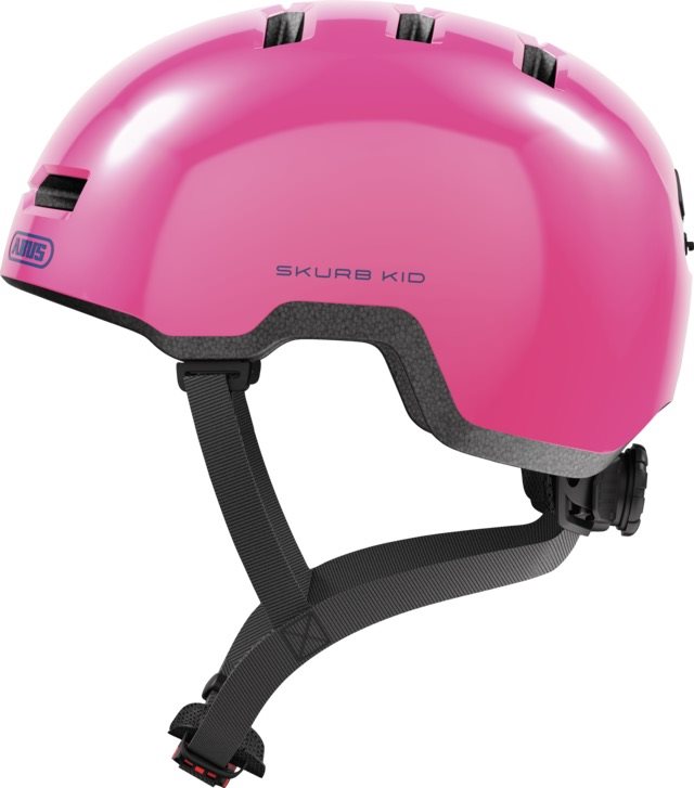 ABUS Skurb Kid shiny pink M Prilba na bicykel