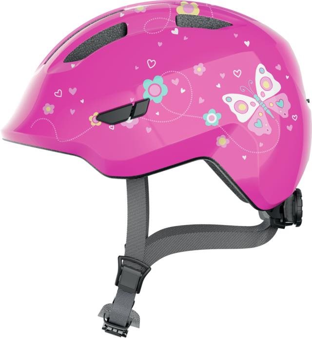 ABUS Smiley 3.0 pink butterfly M Prilba na bicykel