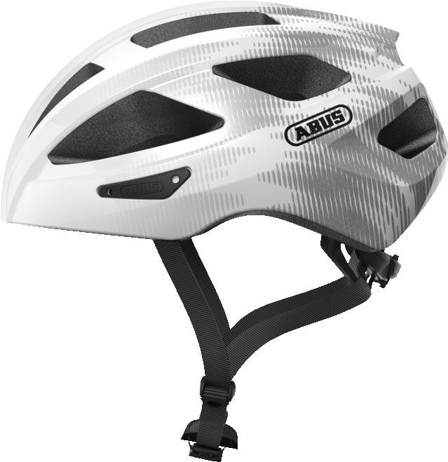 ABUS Macator White Silver M Kerékpáros sisak
