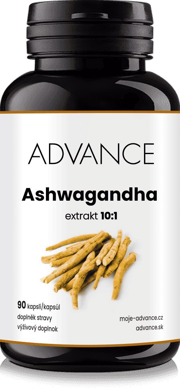 ADVANCE Ashwagandha 90 kapsúl - extrakt z koreňa 10:1 Ashwagandha
