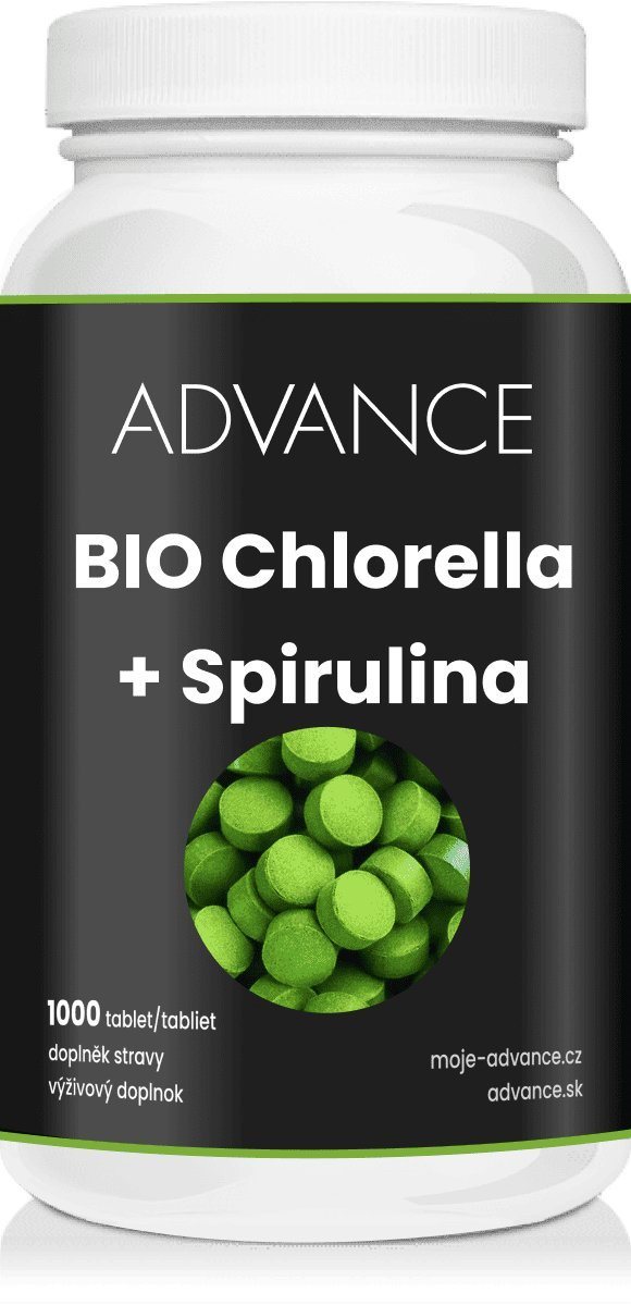 ADVANCE Chlorella+Spirulina 1000 tabliet - BIO certifikácia Chlorella