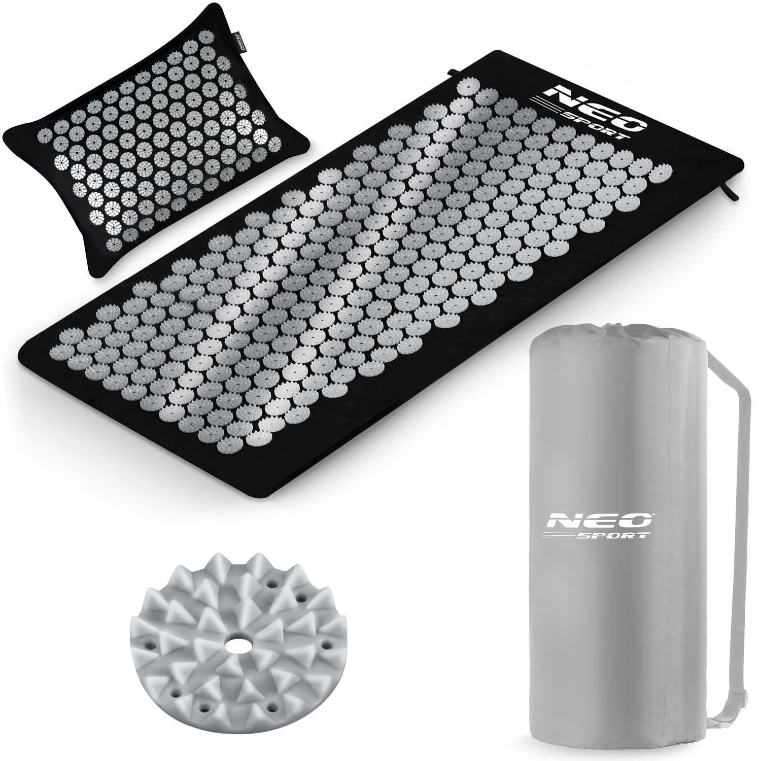 Neo-Sport Akupresúrna podložka s hrotmi NS-903 čierno-strieborná...