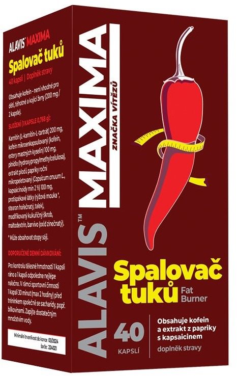 Alavis Maxima Spalovač tuků 40 kapslí Spalovač tuků