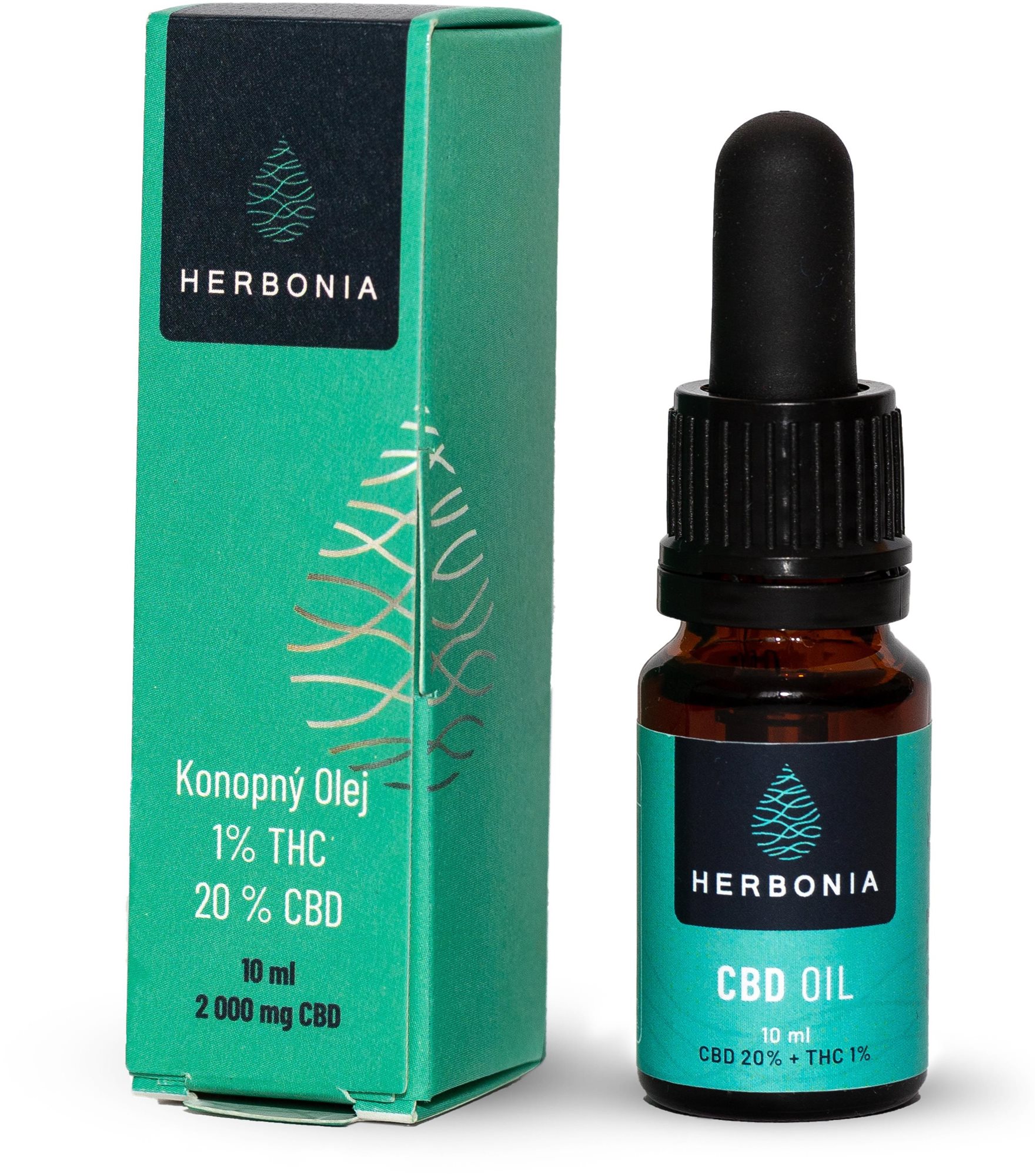 Herbonia Konopný Olej 1% THC,  20 % CBD CBD