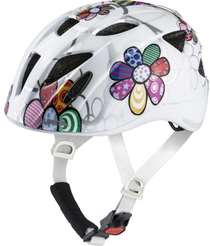 Alpina Ximo Flash White Flower Gloss 49 – 54 cm Prilba na bicykel