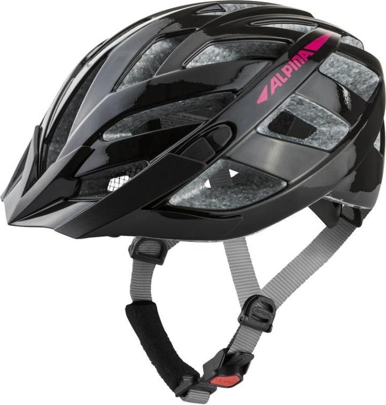 Alpina Panoma 2.0 black-pink gloss 52 – 57 cm Prilba na bicykel