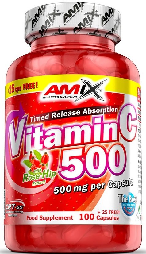 Amix Nutrition Vitamin C 500mg, 125 kapslí Vitamín C