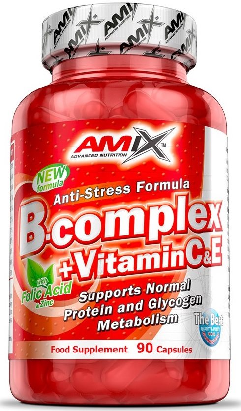 Amix Nutrition B-Complex + vit.C, 90tbl B komplex