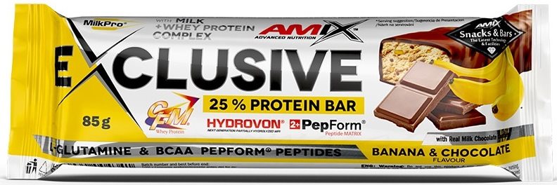 Amix Nutrition Exclusive Protein Bar, 85 g, Banana-Chocolate...