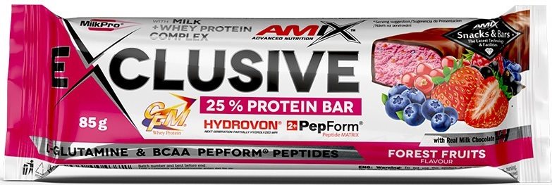Amix Nutrition Exclusive Protein Bar, 85 g, Forest Fruits...