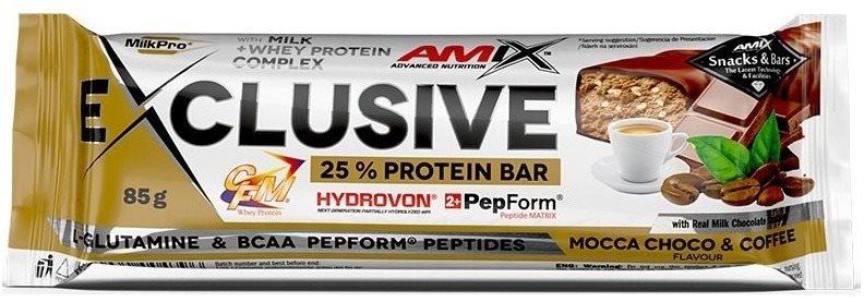 Amix Nutrition Exclusive Protein Bar, 85 g, Mocha-Choco-Coffee...