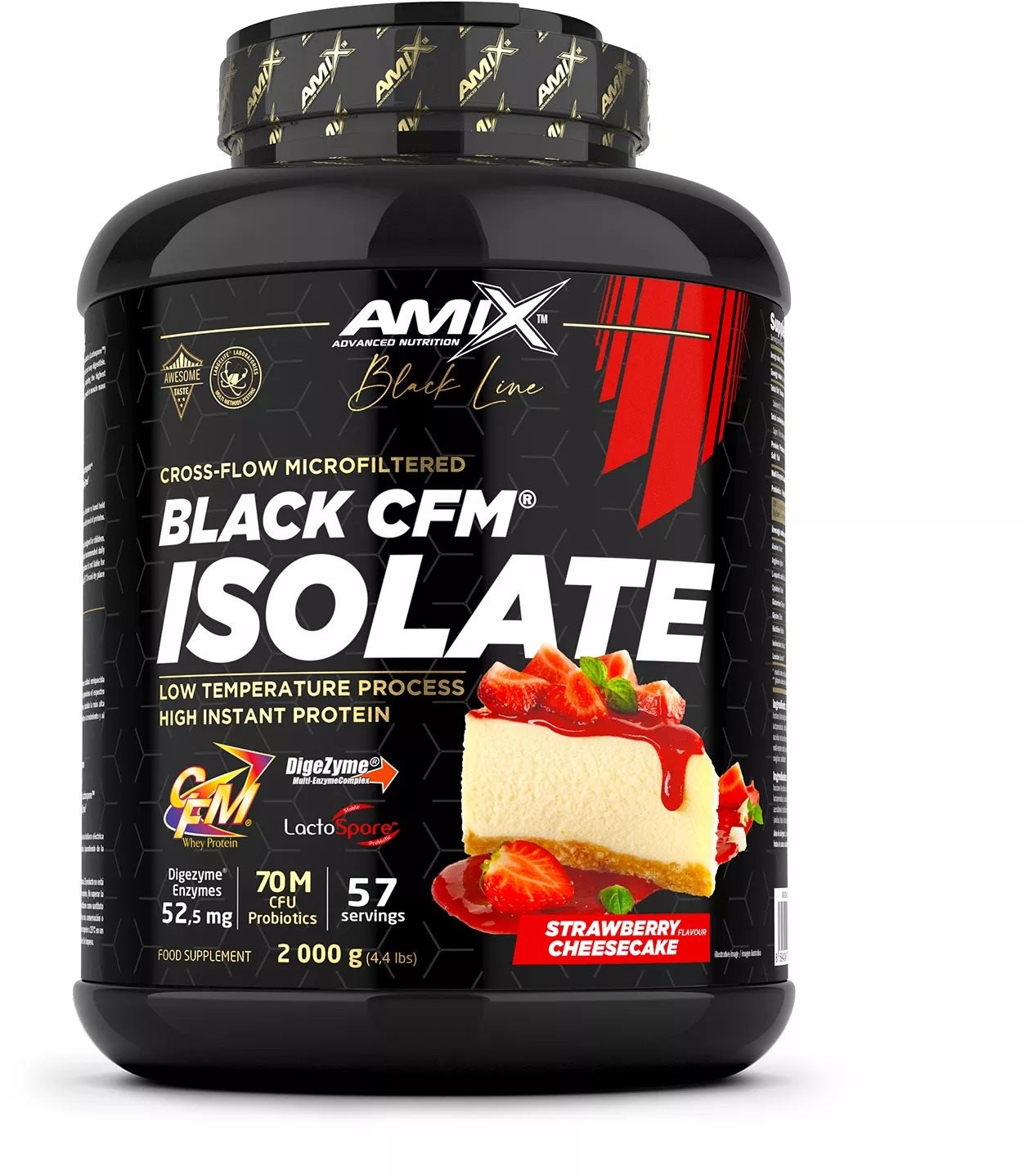 Amix Nutrition Black Line Black CFM® Isolate 2000 g, strawberry...