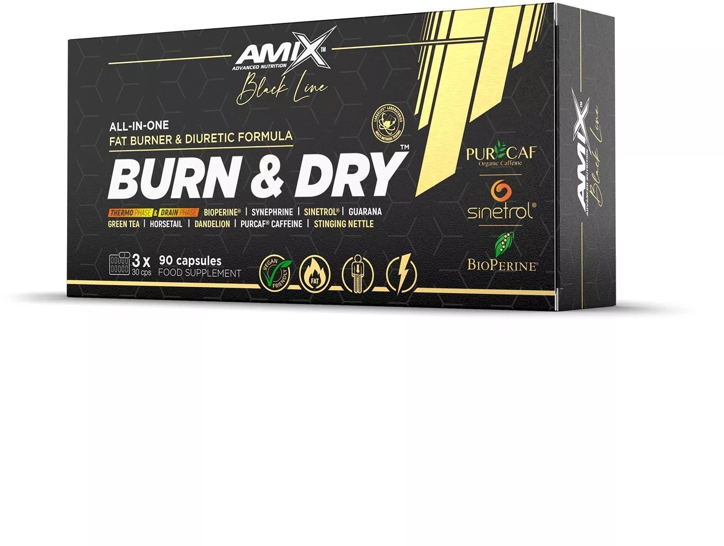 Amix Nutrition Black Line Burn & Dry® Blister 90cps Spalovač tuků
