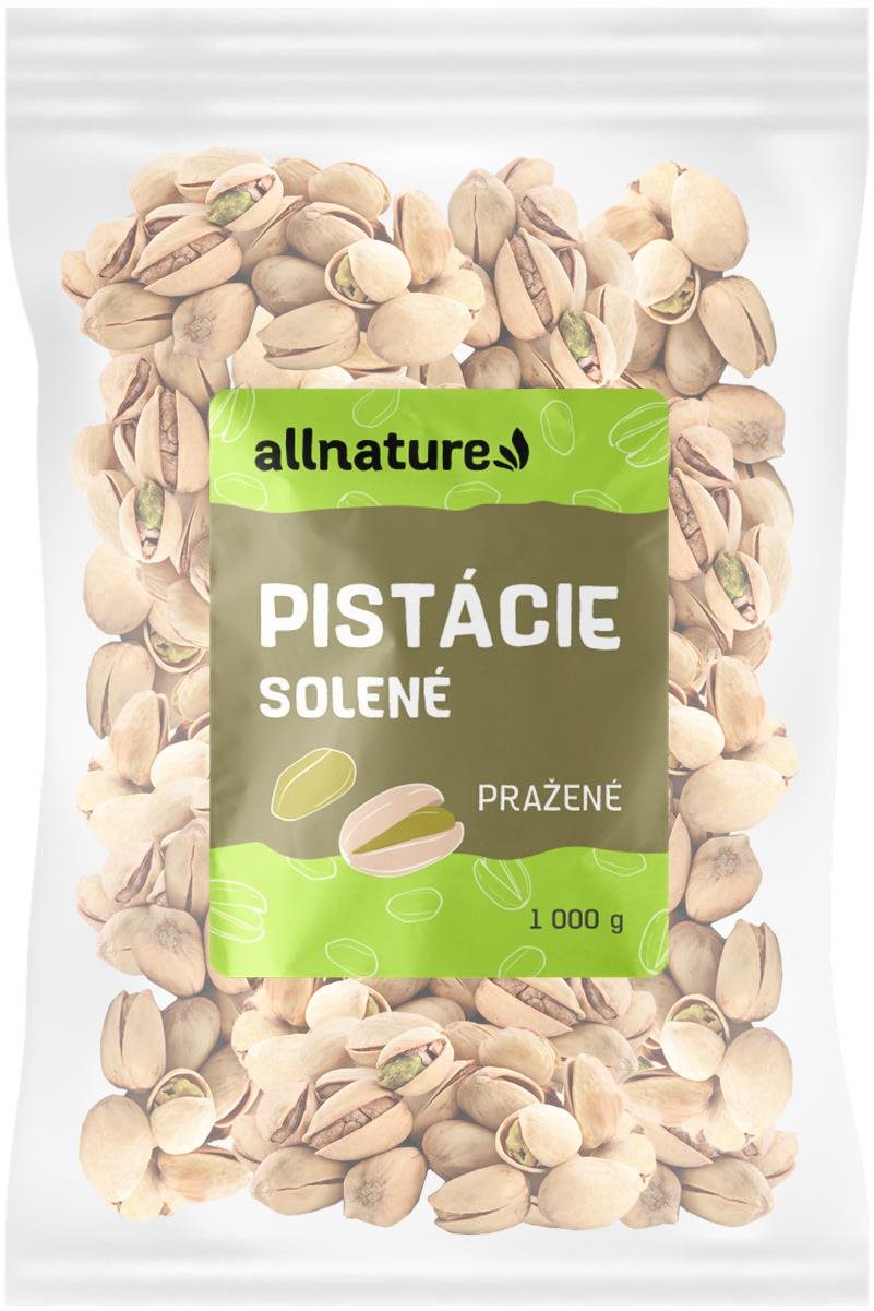 Allnature Pistácie pražené solené 1000 g  Ořechy