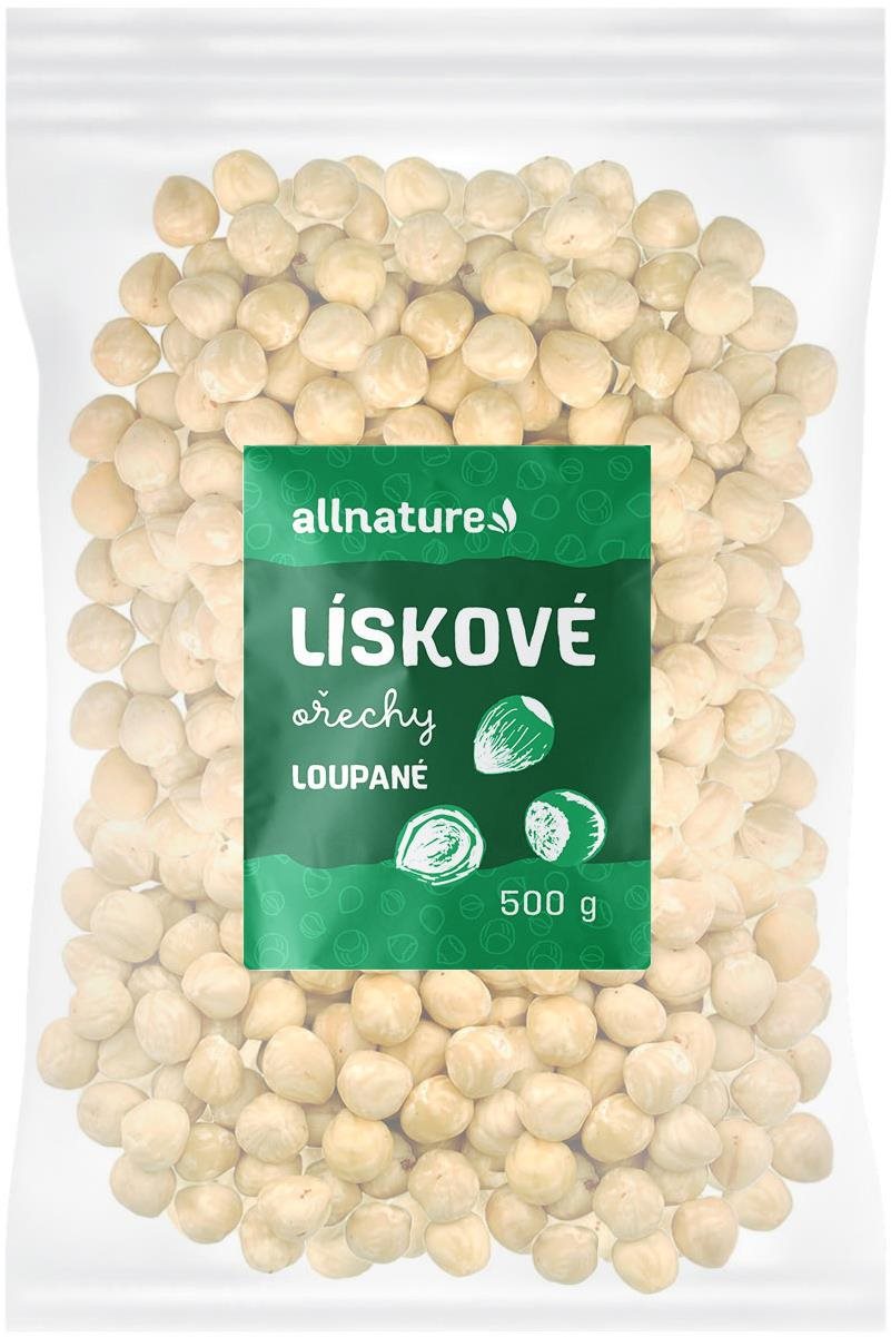 Allnature Lieskové orechy lúpané 500 g Orechy