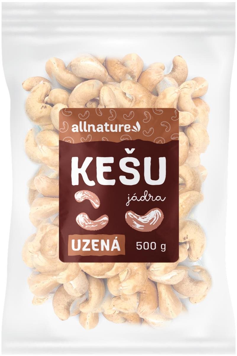 Allnature Kešu údené 500 g Orechy