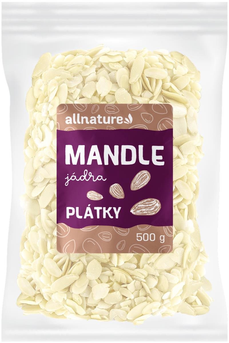 Allnature Mandle plátky 500 g Orechy