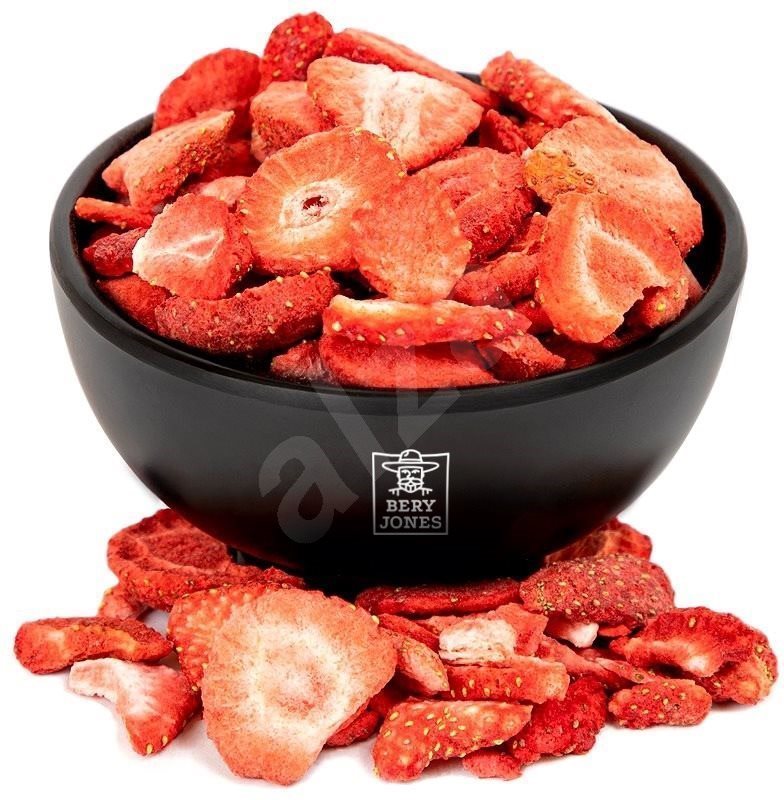 Bery Jones Jahody plátky lyofilizované 80 g Lyofilizované ovocie