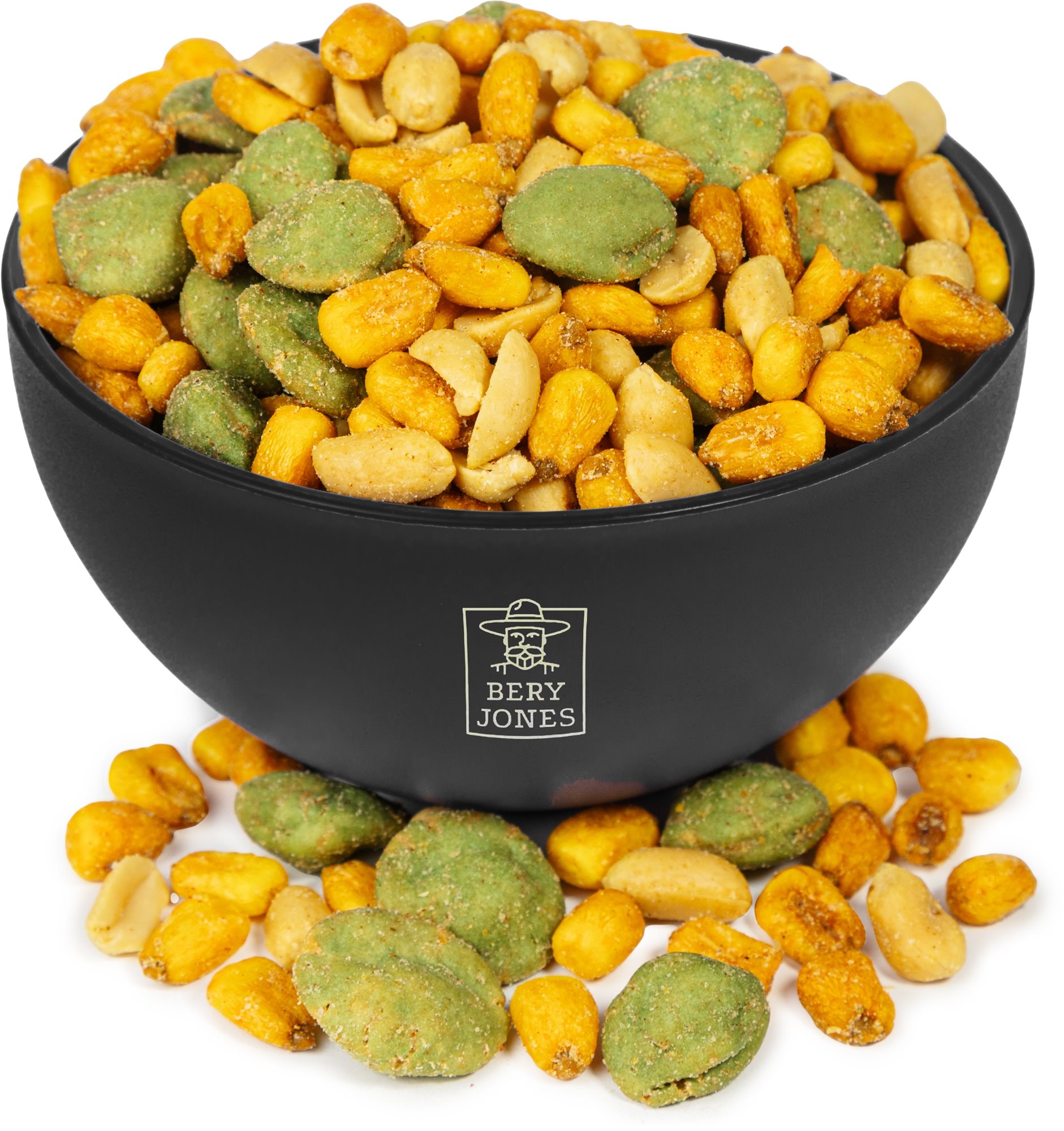 Bery Jones slaný mix – arašidy s wasabi a kukuricou 500 g Orechy