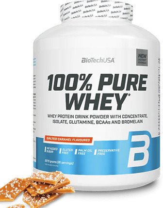 BioTech USA 100 % Pure Whey Protein 2 270 g, slaný karamel Proteín