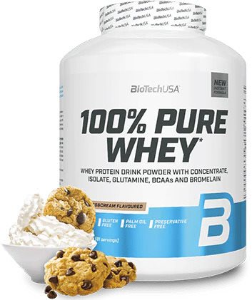 BioTech USA 100% Pure Whey Protein 2270 g, Cookies & Cream Protein