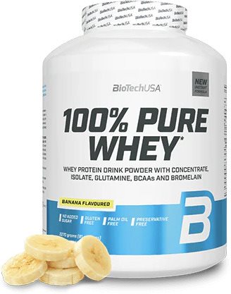 BioTech USA 100% Pure Whey Protein 2270 g, banán Protein