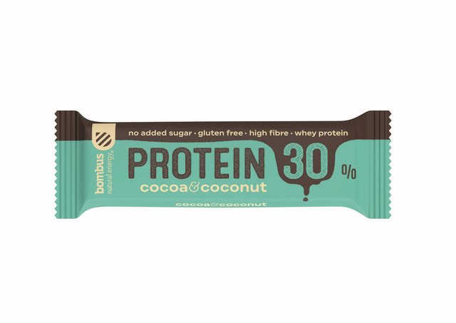 Bombus Protein 30 %,50 g, Cocoa&Coconut Proteínová tyčinka