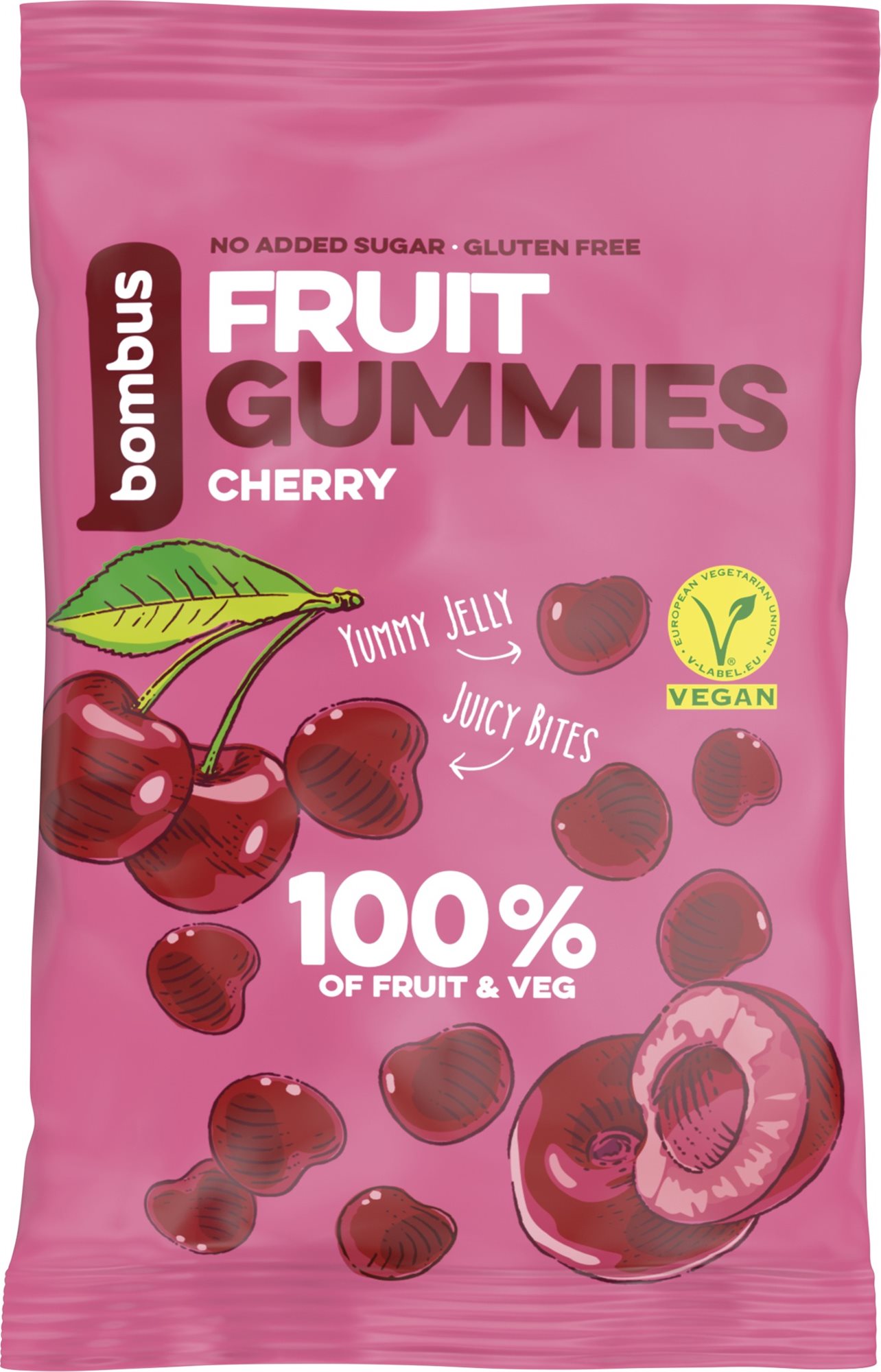 Bombus Fruit Energy Cherry gummies 35 g Doplnok stravy