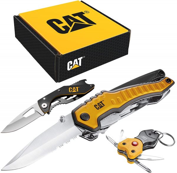 Caterpillar Darčeková multifunkčná sada, 2 nože a kľúčenka CT240125...