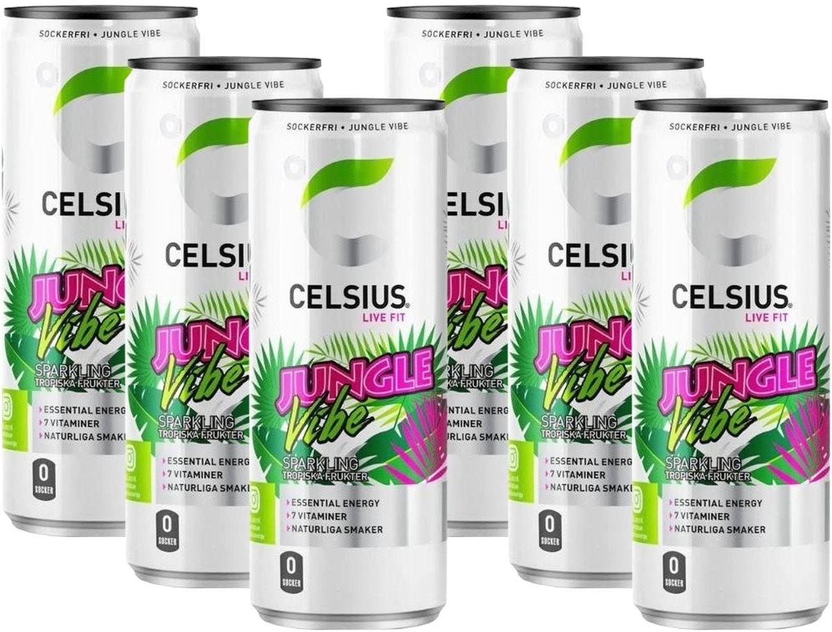 Celsius Jungle Vibe - 6 x 355 ml Sportovní nápoj