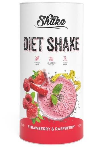 Chia Shake Velký dietní koktejl 30 jídel, Jahoda a malina Nápoj