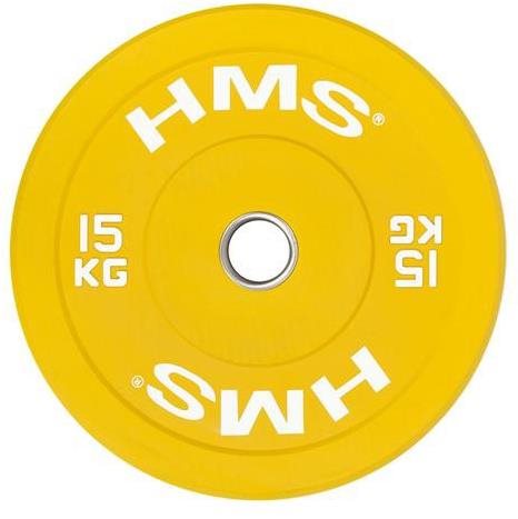 Barevný bumper kotouč HMS CBR 15 kg Závaží na činky
