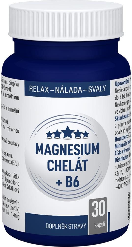 Clinical Magnesium chelát + B6 cps. 30 Hořčík