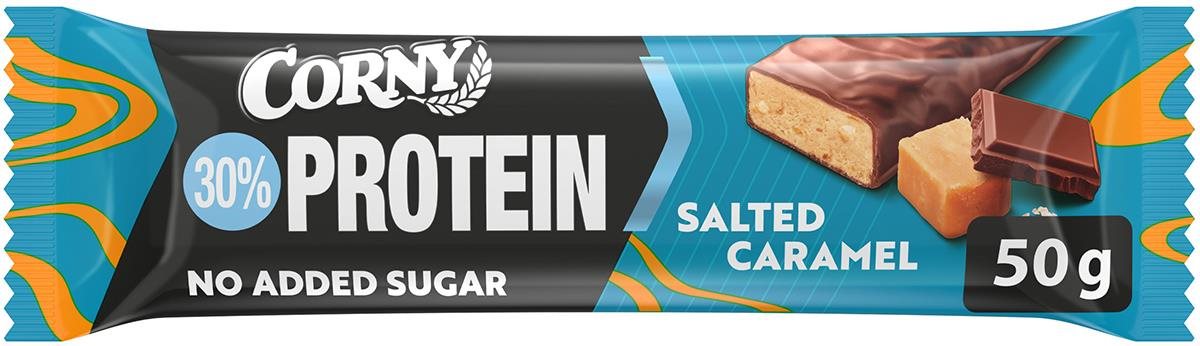 Corny Protein 30 % 50 g, slaný karamel Proteínová tyčinka