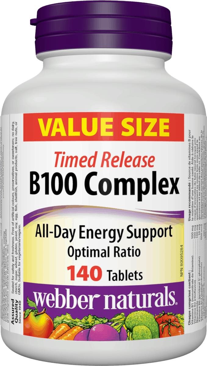 Webber Naturals B100 Complex 140 tbl Vitamín B